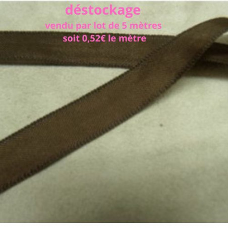 déstockage RUBAN EXTRA FORT MARRON 15 MM – vendu par lot de 5 m ou 20 m