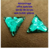 Déstockage Lot de Strass Triangle Vert 18 mm – 10 ou 30 pièces
