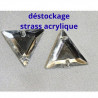 Déstockage Strass Triangle Argent 17 mm – Lot de 10, 25 ou 50 pièces