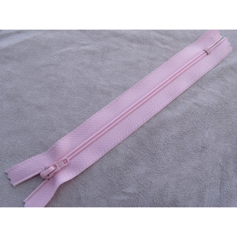 FERMETURE A GLISSIÈRE –15cm - ROSE PALE NON SÉPARABLE