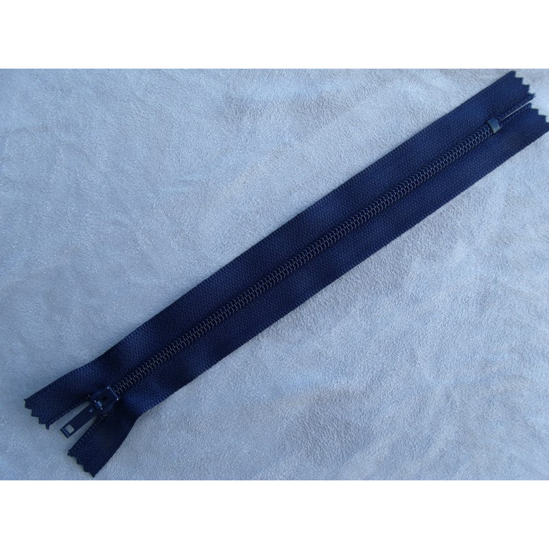 FERMETURE A GLISSIÈRE –20cm-G.M BLEU MARINE foncé -NON SÉPARABLE