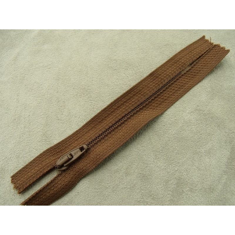FERMETURE A GLISSIÈRE –10cm- MARRON -NON SÉPARABLE