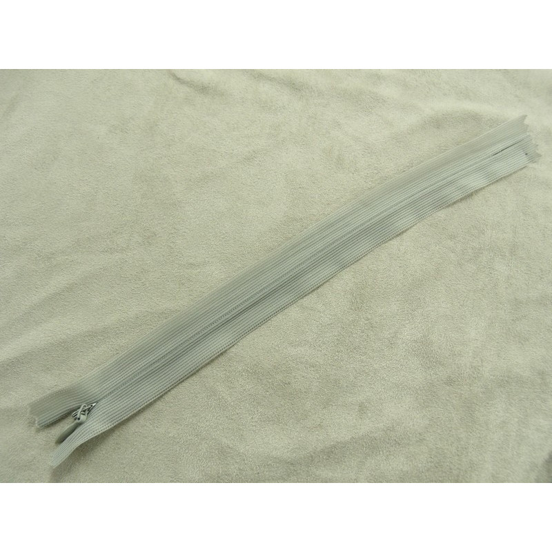 FERMETURE INVISIBLE-22cm--GRIS CLAIR- NON SÉPARABLE