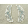 COL BRODE SUR TULLE BLANC