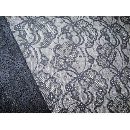 DENTELLE DE CALAIS EN LAIZE NOIRE de très belle qualité 