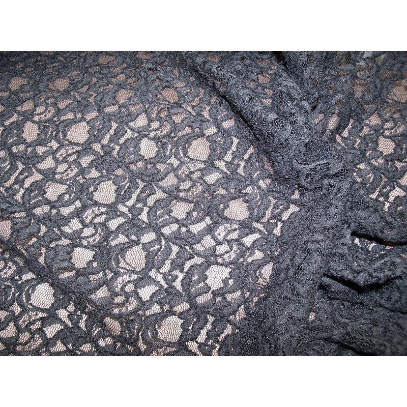 DENTELLE DE CALAIS-170cm- NOIR