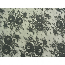 DENTELLE DE CALAIS-155cm- SURBRODE NOIR 