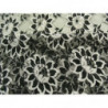 DENTELLE DE CALAIS-140cm- GRIS ET NOIR MOTIF fleurs