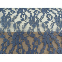 DENTELLE DE CALAIS-150cm- BLEU 