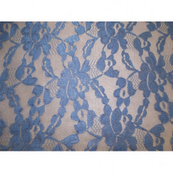 DENTELLE DE CALAIS-150cm- BLEU 
