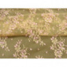 DENTELLE DE CALAIS-140cm- ROSE ET VERT 