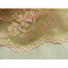 DENTELLE DE CALAIS-140cm- ROSE ET VERT