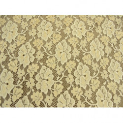 DENTELLE DE CALAIS-120cm- SAUMON ET BEIGE 