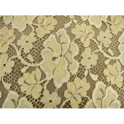DENTELLE DE CALAIS-120cm- SAUMON ET BEIGE