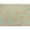 DENTELLE DE CALAIS- 18cm- VERT & ROSE 