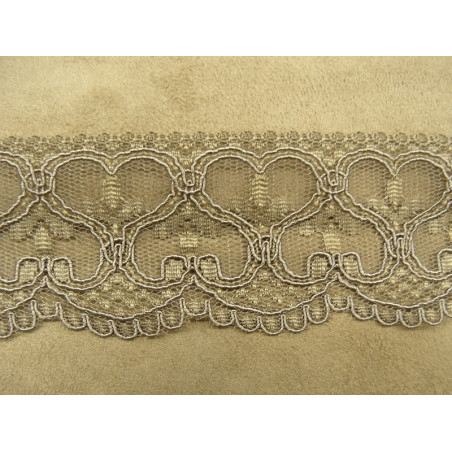 DENTELLE DE CALAIS- 6cm-- MARRON DENTELLE DE CALAIS- 6cm-- MARRON
