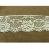 DENTELLE DE CALAIS- 5.5cm-blanc cassée - brodée sur tulle