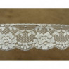 DENTELLE DE CALAIS- 5.5cm-BLANCHE-brodée sur tulle 