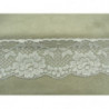 DENTELLE DE CALAIS- 5.5cm-BLANCHE-brodée sur tulle