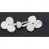Bouton brandebourg blanc
