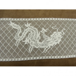 DENTELLE DE CALAIS- BLANCHE - espacé entre 2 motif