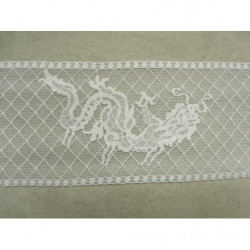 DENTELLE DE CALAIS- BLANCHE - espacé entre 2 motif