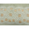 DENTELLE DE CALAIS- 9 cm- BLANC & ORANGE