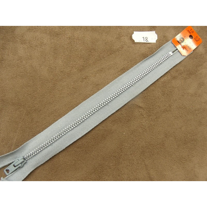 FERMETURE METALIQUE- 18 cm -GRIS
