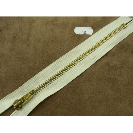 FERMETURE METALIQUE-18 cm-CREME FERMETURE METALIQUE-18 cm-CREME