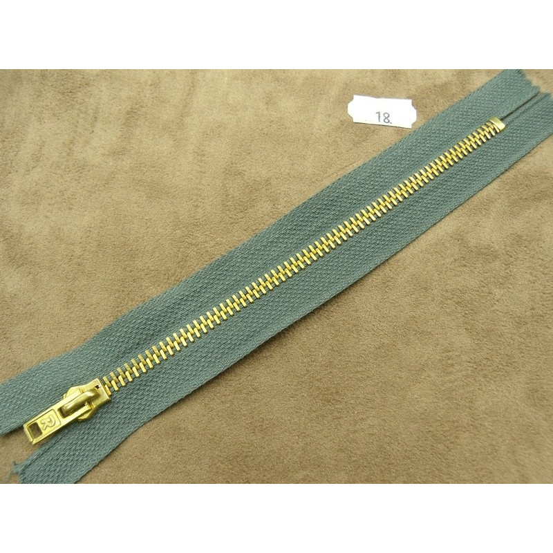 FERMETURE METALIQUE-18 cm- GRIS