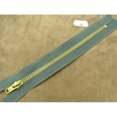 FERMETURE METALIQUE-18 cm- GRIS