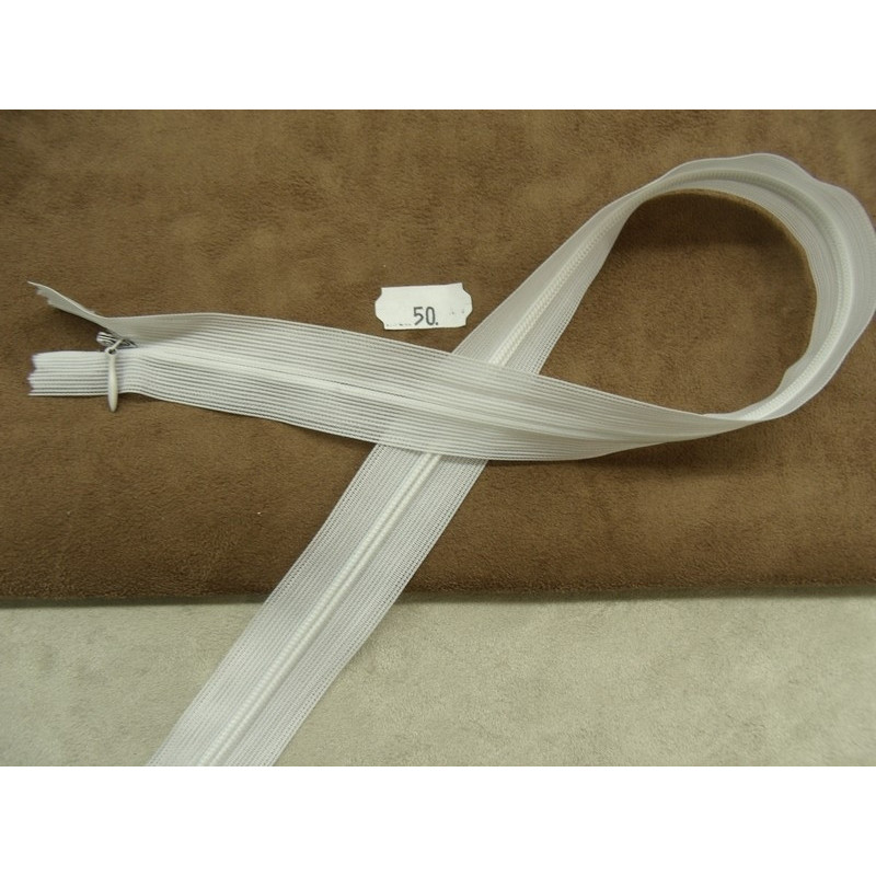 FERMETURE INVISIBLE- 50 cm- BLANCHE