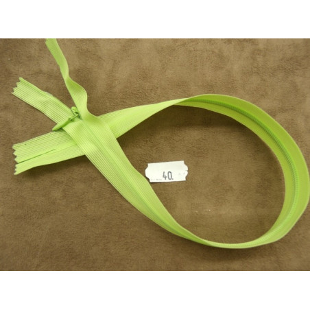 FERMETURE INVISIBLE- 40 cm- VERT POMME FERMETURE INVISIBLE- 40 cm- VERT POMME