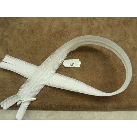 FERMETURE INVISIBLE- 40 cm- BLANCHE FERMETURE INVISIBLE- 40 cm- BLANCHE