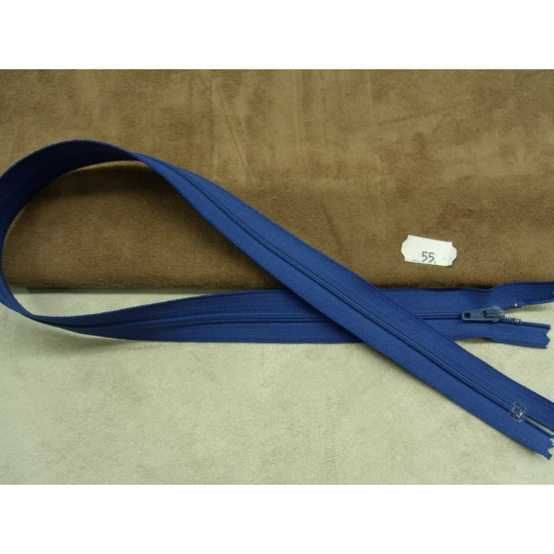 FERMETURE A GLISSERE- 55 cm- BLEU ROI