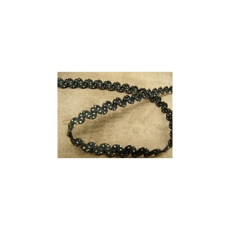 RUBAN LISERE CROQUET - 7 mm- NOIR 
