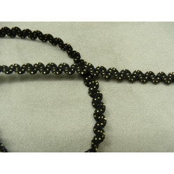 RUBAN LISERE CROQUET - 7 mm- NOIR