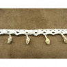 RUBAN FANTAISIE EN COQUILLAGE- 3 cm- monté SUR RUBAN BRODE