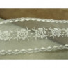 5 cm- BRODEE SUR TULLE- BLANC