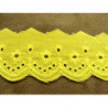BRODERIE ANGLAISE COTON jaune 
