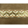 RUBAN FANTAISIE - 3 cm- MARRON & BEIGE 
