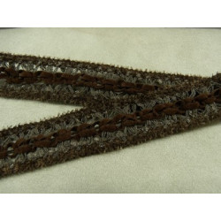 RUBAN FANTAISIE- 2 cm- MARRON