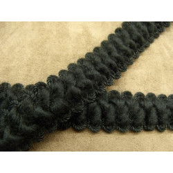 RUBAN FANTAISIE LAINAGE - 3 cm- NOIR 