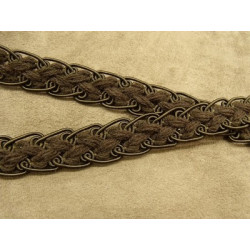 RUBAN FANTAISIE- 2 cm- MARRON 