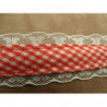 RUBAN FANTAISIE VICHY- 3 cm- ROSE 