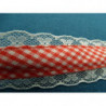 RUBAN FANTAISIE VICHY- 3 cm- ROSE 