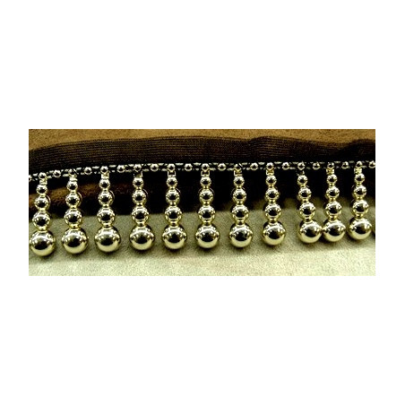 RUBAN PERLE- 3 cm- NOIR & OR RUBAN PERLE- 3 cm- NOIR & OR