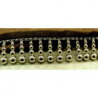 RUBAN PERLE- 3 cm- NOIR & OR 
