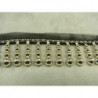 RUBAN PERLE- 3 cm- NOIR & OR