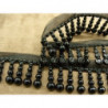 RUBAN PERLE- 3 cm- NOIR
